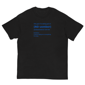 This Year I’m Taking Part in November