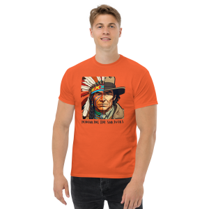 "Honouring the Survivors" Indigenous Male Split Image T-Shirt – Truth and Reconciliation Day