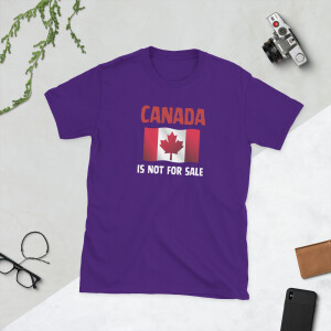 "Canada Is Not for Sale" Patriotic T-Shirt – Bold Canadian Flag Design
