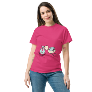 Baby on Board T-Shirt | Cute Stork Pregnancy Announcement Tee