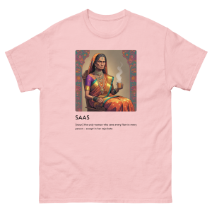 "SAAS" Funny Mother-in-Law T-Shirt – Scowling Tea-Sipping Graphic & Cheeky Definition