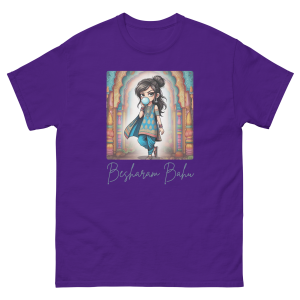 "Besharam Bahu" Funny Desi T-Shirt – Traditional Meets Rebellious Graphic