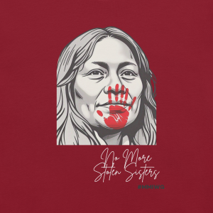"No More Stolen Sisters" Female Face T-Shirt – MMIWG Awareness & Solidarity Tee