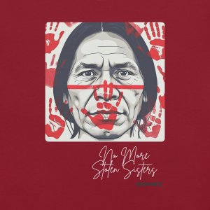 "No More Stolen Sisters" Male Face T-Shirt – MMIWG Awareness & Solidarity Tee