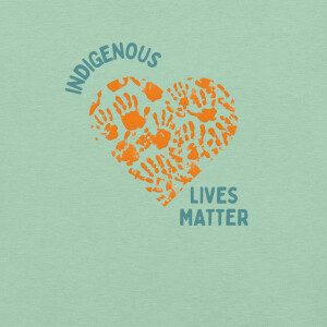 "Indigenous Lives Matter" T-Shirt – Orange Handprint Heart for Truth and Reconciliation
