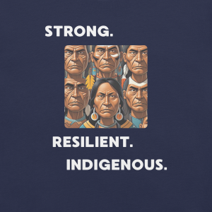 "Strong. Resilient. Indigenous." T-Shirt – Honouring Identity & Defying Erasure